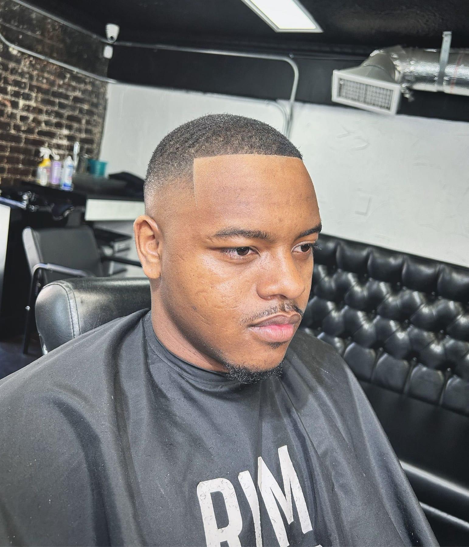 Clean taper on a client in the chair